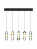 Lampa wisząca LED wielopunktowa nowoczesna szklane klosze kolorowe designerska ściemnialna MINERVA 334310517 Trio 